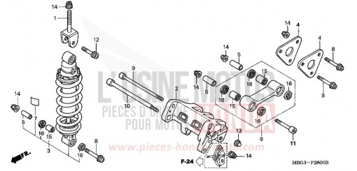 KISSEN, HINTEN VFR800FIW de 1998